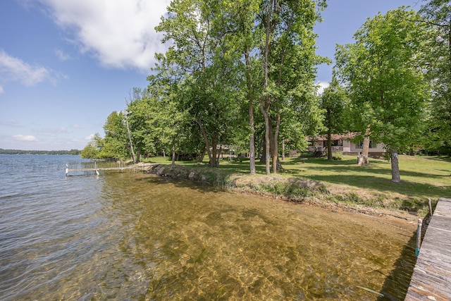 551 Edward Ln NE, Longville, MN 56655 - dock with a water view and a yard