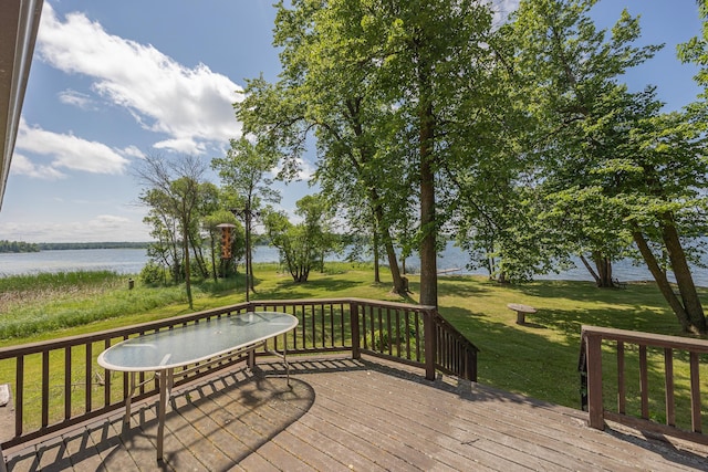 551 Edward Ln NE, Longville, MN 56655 - deck with a water view and a lawn