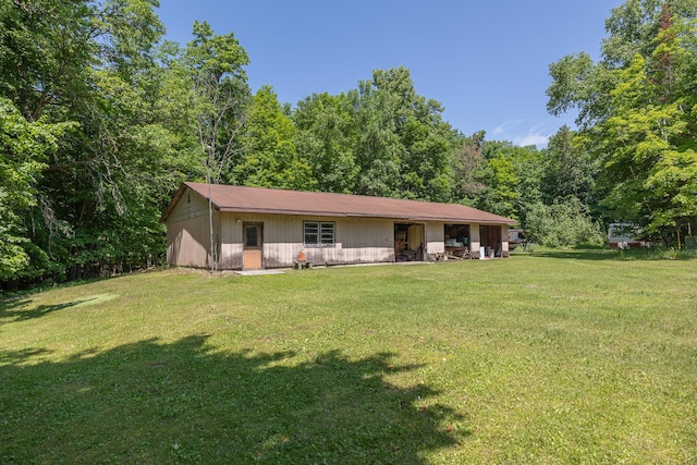 551 Edward Ln NE, Longville, MN 56655 - view of front of house featuring a front lawn and a forest view