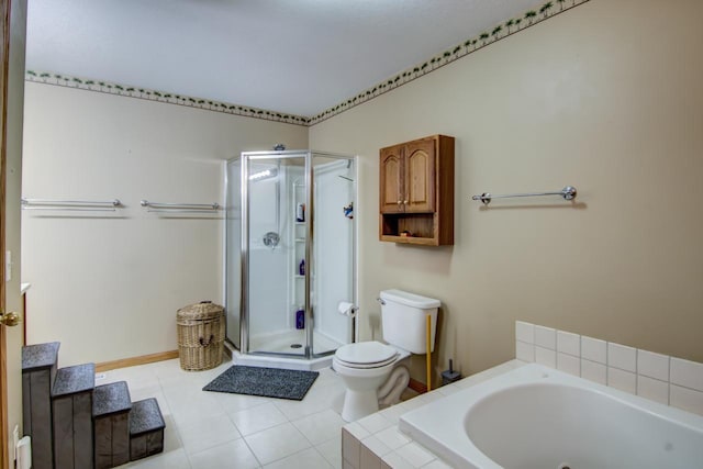 427 Alleghany Ave, Wabasha, MN 55981 - full bathroom featuring a shower stall, a whirlpool tub, tile patterned flooring, and vanity