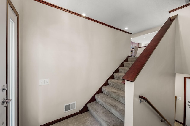 5062 French Dr N, Hugo, MN 55038 - stairway featuring recessed lighting