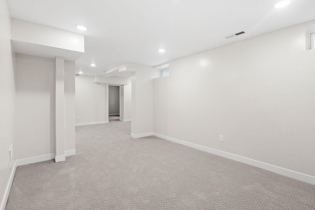 6821 225th Ln N, Stacy, MN 55079 - basement featuring light colored carpet and recessed lighting