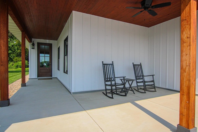 850 60th Ave SW, Benson, MN 56231 - view of patio / terrace with a ceiling fan