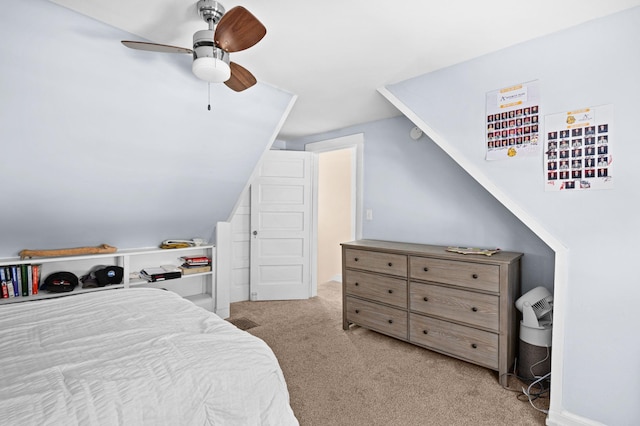 4223 Mcculloch St, Duluth, MN 55804 - carpeted bedroom featuring vaulted ceiling and ceiling fan
