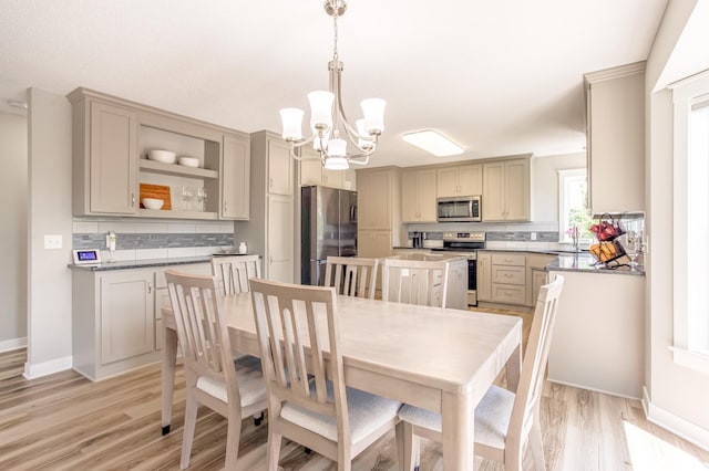 141 145th Ln NE, Ham Lake, MN 55304 - dining space with a chandelier and light wood-type flooring