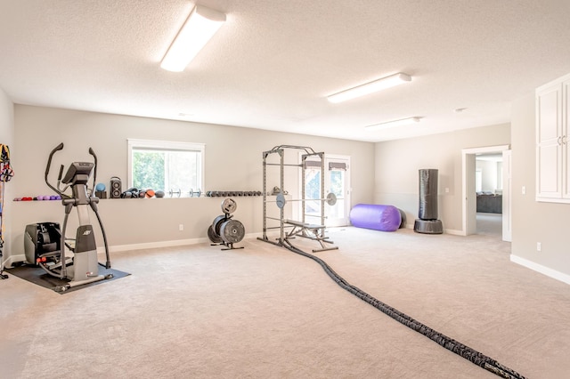 141 145th Ln NE, Ham Lake, MN 55304 - workout room with carpet floors and a textured ceiling