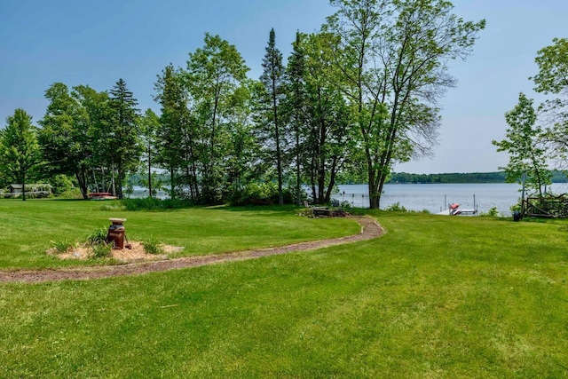 63714 Hannu Ln, Pine Lake Twp, MN 55735 - view of grassy yard featuring a water view
