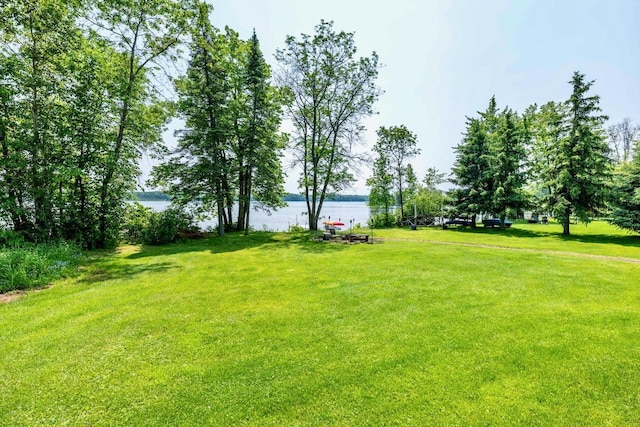 63714 Hannu Ln, Pine Lake Twp, MN 55735 - view of green lawn with a water view