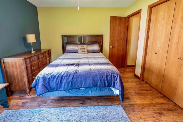 63714 Hannu Ln, Pine Lake Twp, MN 55735 - bedroom with wood finished floors and a closet