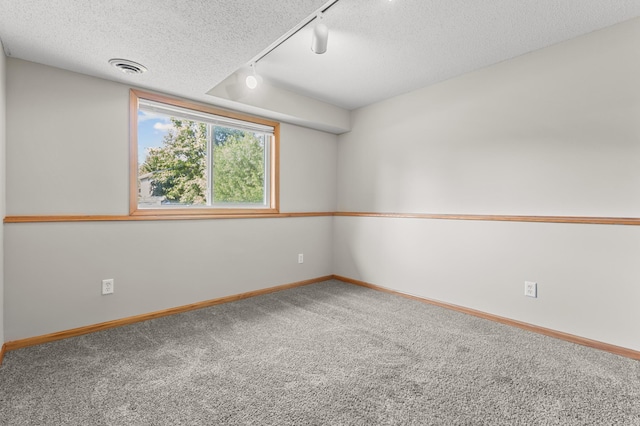 6913 174th St W, Farmington, MN 55024 - carpeted empty room with rail lighting and a textured ceiling