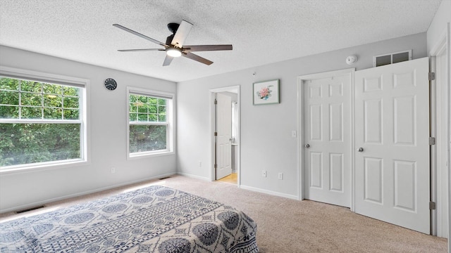 11333 Stratton Ave, Eden Prairie, MN 55344 - bedroom with carpet flooring, a textured ceiling, and ceiling fan