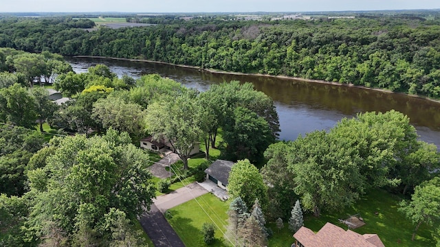 5848 16th Ave SE, Haven Twp, MN 56304 - aerial view of property and surrounding area with a forest and a large body of water