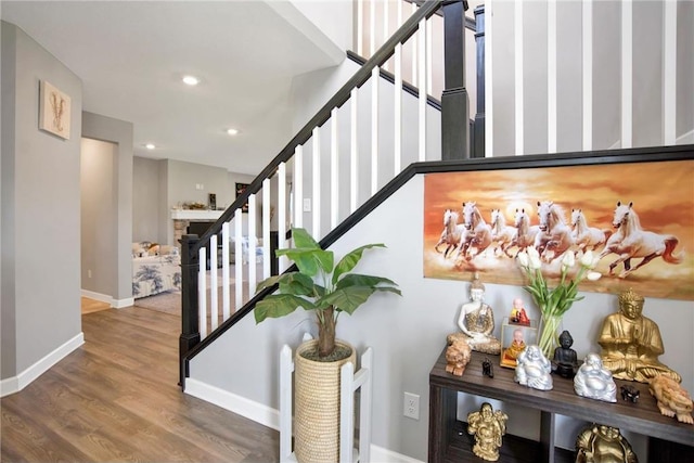 14385 Annapolis Ln N, Dayton, MN 55327 - stairs with wood finished floors and recessed lighting