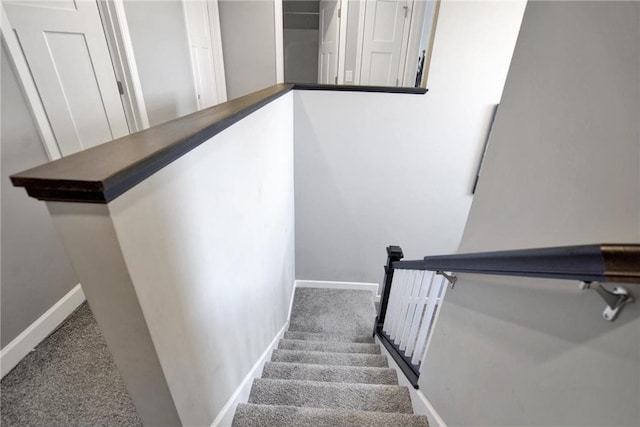 14385 Annapolis Ln N, Dayton, MN 55327 - stairway featuring carpet flooring and baseboards