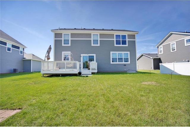 14385 Annapolis Ln N, Dayton, MN 55327 - rear view of house with a wooden deck