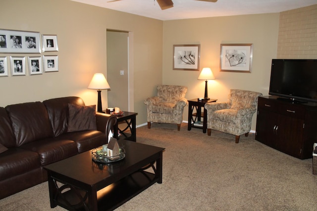 16660 Garland Way W, Lakeville, MN 55068 - carpeted living area with ceiling fan and baseboards