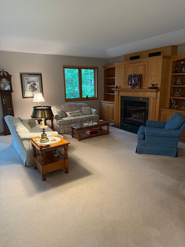 527 Woodside Ct, Shakopee, MN 55379 - carpeted living room with a fireplace with flush hearth