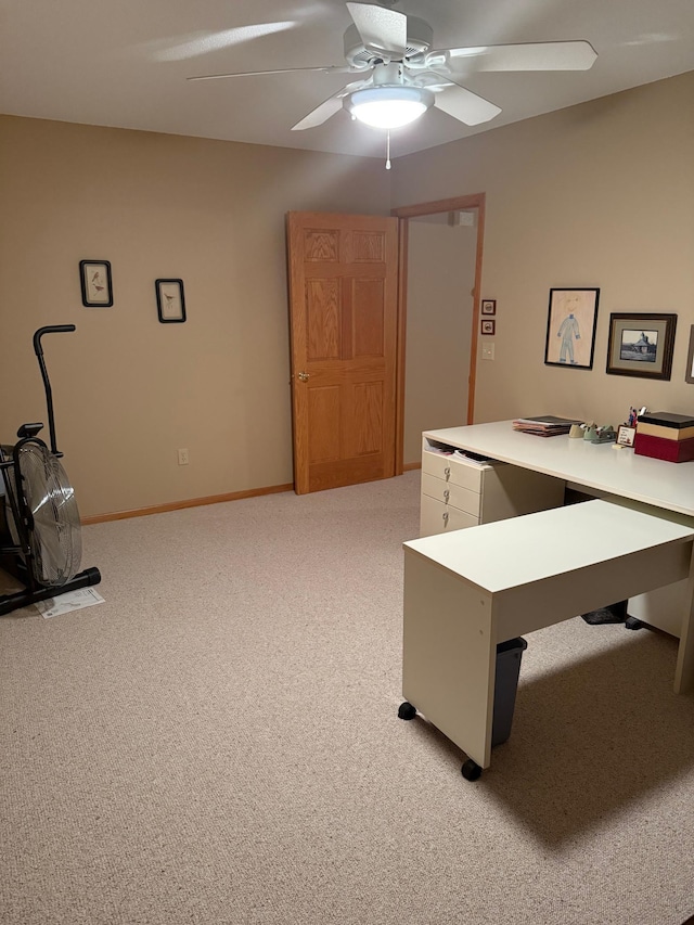 527 Woodside Ct, Shakopee, MN 55379 - office space with a ceiling fan and light carpet
