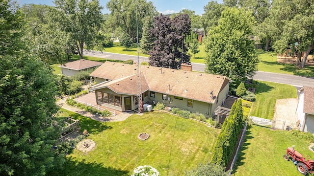 9533 Chicago Ave S, Bloomington, MN 55420 - aerial view of property and surrounding area with a tree filled landscape