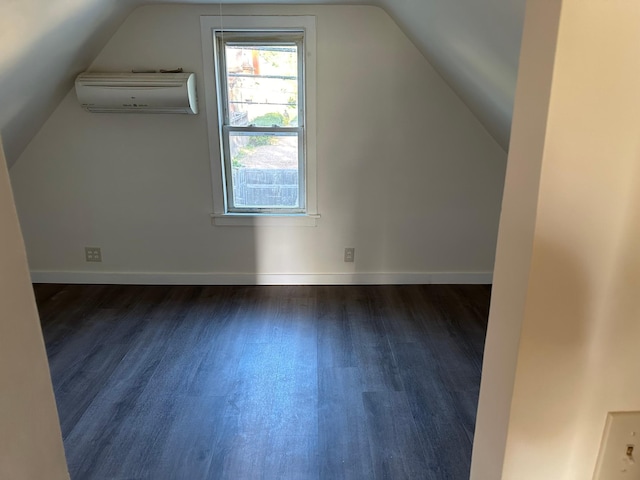 4520 Nicollet Ave, Minneapolis, MN 55419 - bonus room with a wall mounted air conditioner, dark wood-style floors, and lofted ceiling