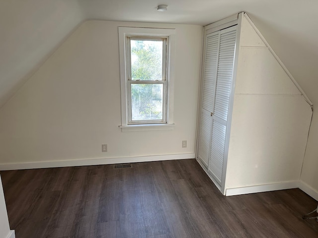 4520 Nicollet Ave, Minneapolis, MN 55419 - additional living space with dark wood-style flooring and vaulted ceiling