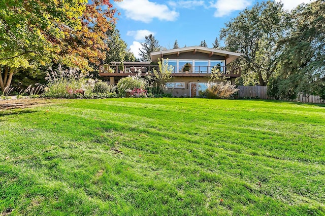 1466 Highview Ave, Eagan, MN 55121 - view of yard featuring a wooden deck