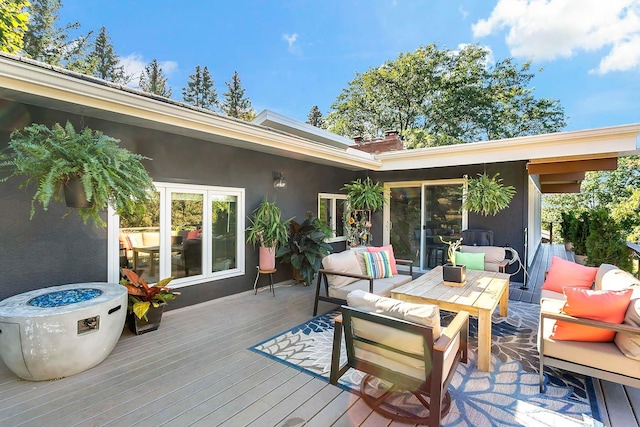 1466 Highview Ave, Eagan, MN 55121 - wooden deck with an outdoor hangout area