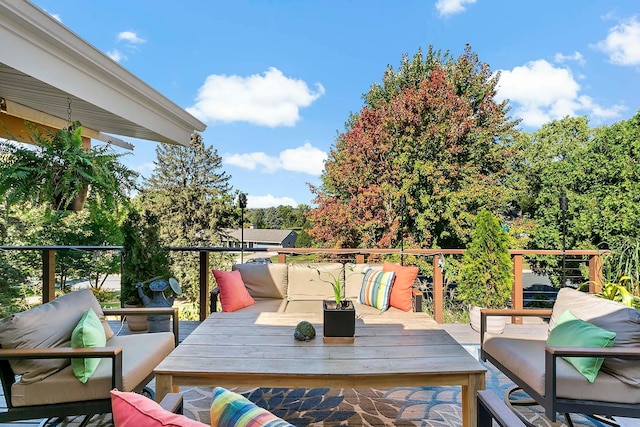 1466 Highview Ave, Eagan, MN 55121 - deck with an outdoor living space