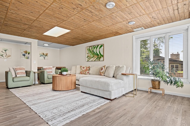 1466 Highview Ave, Eagan, MN 55121 - living room featuring wood ceiling and wood finished floors