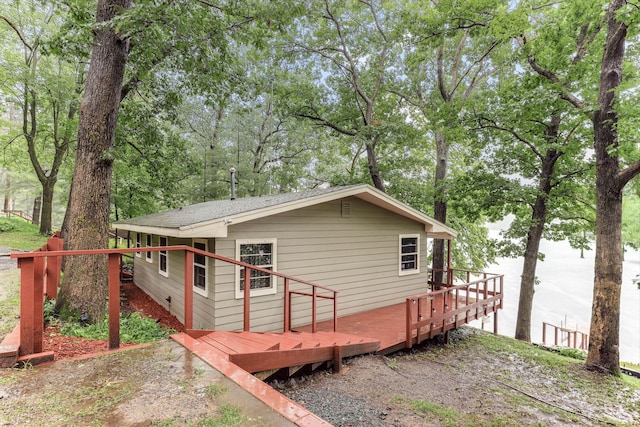 1625 Niles Ln, Balsam Lake Twp, WI 54824 - back of house featuring a deck