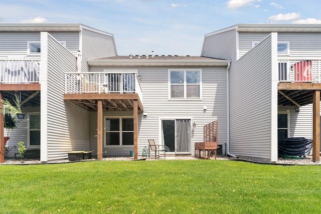 6845 Christian Curv, Woodbury, MN 55125 - back of house with a yard and a balcony