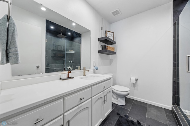 1623 10th St W, West Fargo, ND 58078 - full bathroom featuring vanity, a shower stall, and recessed lighting