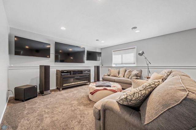 1623 10th St W, West Fargo, ND 58078 - living area featuring light colored carpet and recessed lighting