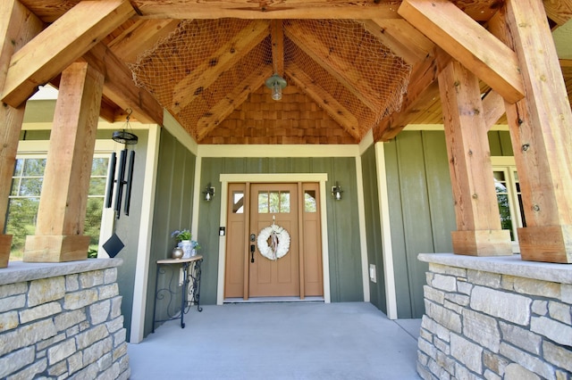 26888 734th Ave, Dassel Twp, MN 55325 - entrance to property featuring board and batten siding