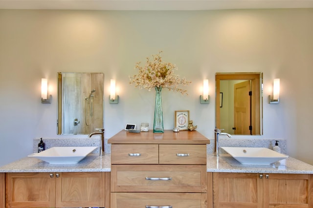 26888 734th Ave, Dassel Twp, MN 55325 - bathroom with vanity and a shower