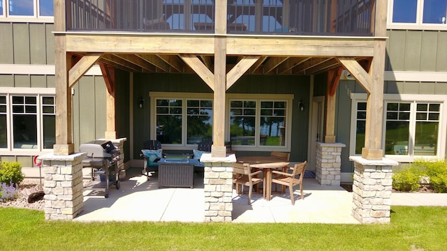 26888 734th Ave, Dassel Twp, MN 55325 - view of patio featuring a grill