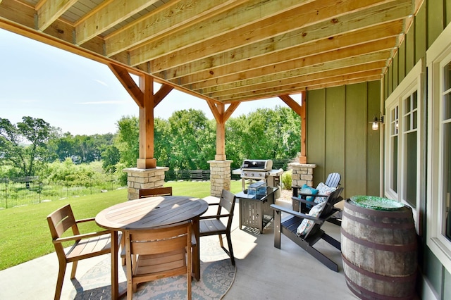 26888 734th Ave, Dassel Twp, MN 55325 - view of patio / terrace with outdoor dining area