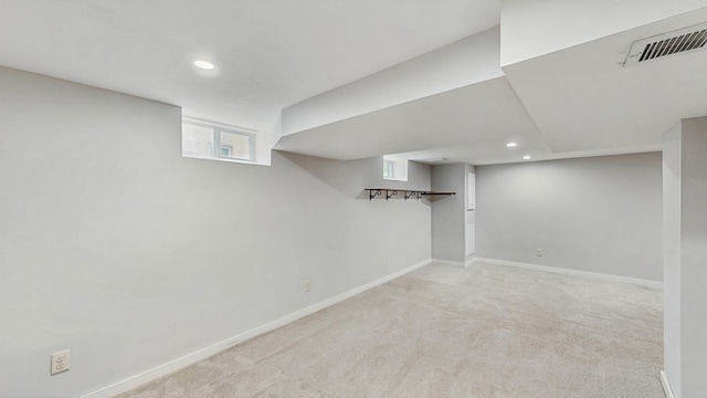 1126 Breen St, Saint Paul, MN 55106 - below grade area with recessed lighting and light colored carpet
