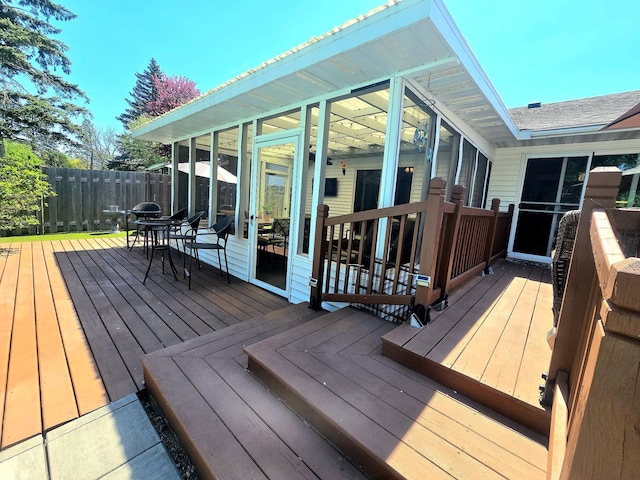 8047 Ingleside Ave S, Cottage Grove, MN 55016 - deck featuring a sunroom