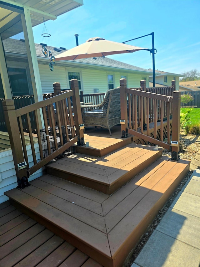 8047 Ingleside Ave S, Cottage Grove, MN 55016 - view of wooden deck