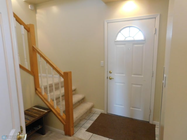42710 County Highway 56 Unit 101, Toad Lake Twp, MN 56544 - entrance foyer featuring stairs and light tile patterned flooring