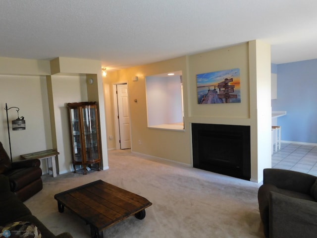 42710 County Highway 56 Unit 101, Toad Lake Twp, MN 56544 - living room featuring carpet flooring and a fireplace