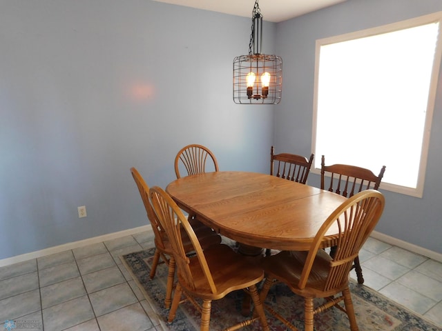 42710 County Highway 56 Unit 101, Toad Lake Twp, MN 56544 - dining room with light tile patterned floors and a chandelier