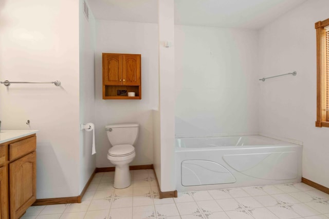 13384 Barnett Rd SW, Sylvan Twp, MN 56473 - bathroom featuring a garden tub and vanity