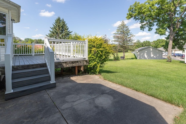 104 County Rd N, Le Roy, MN 55951 - view of grassy yard with a patio area and a deck