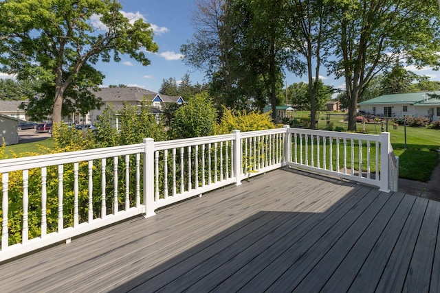104 County Rd N, Le Roy, MN 55951 - deck with a lawn and a residential view