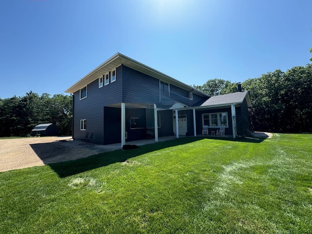 715 250th Ave, Fairmont, MN 56031 - rear view of house with a yard