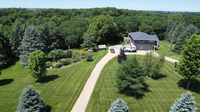 715 250th Ave, Fairmont, MN 56031 - view from above of property featuring a heavily wooded area