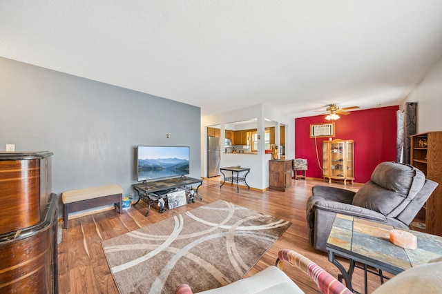 2227 3rd St SW, Rochester, MN 55902 - living room featuring ceiling fan and wood finished floors