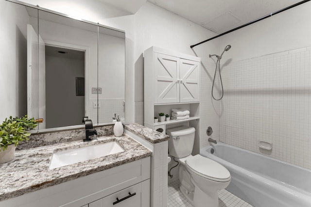 3412 Oak Ridge Rd Unit 208, Minnetonka, MN 55305 - bathroom featuring vanity,  shower combination, and tile patterned flooring